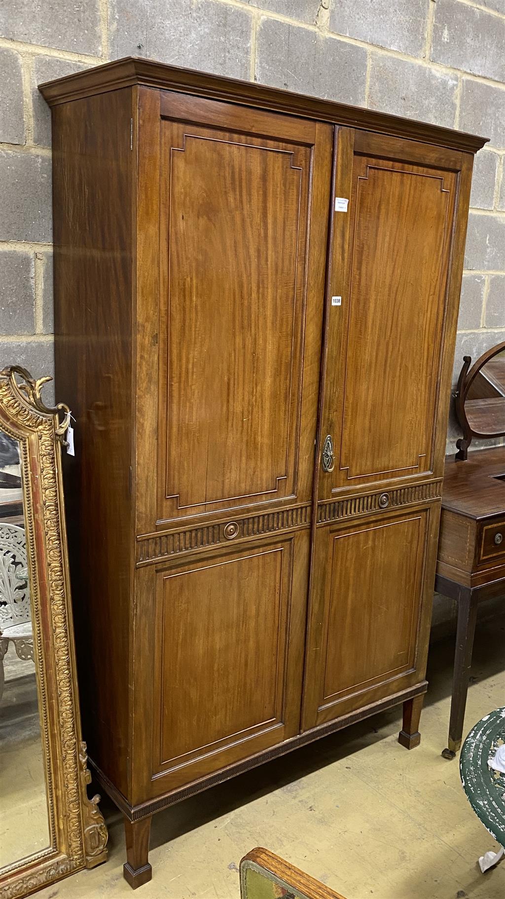 A Dutch style mahogany wardrobe,